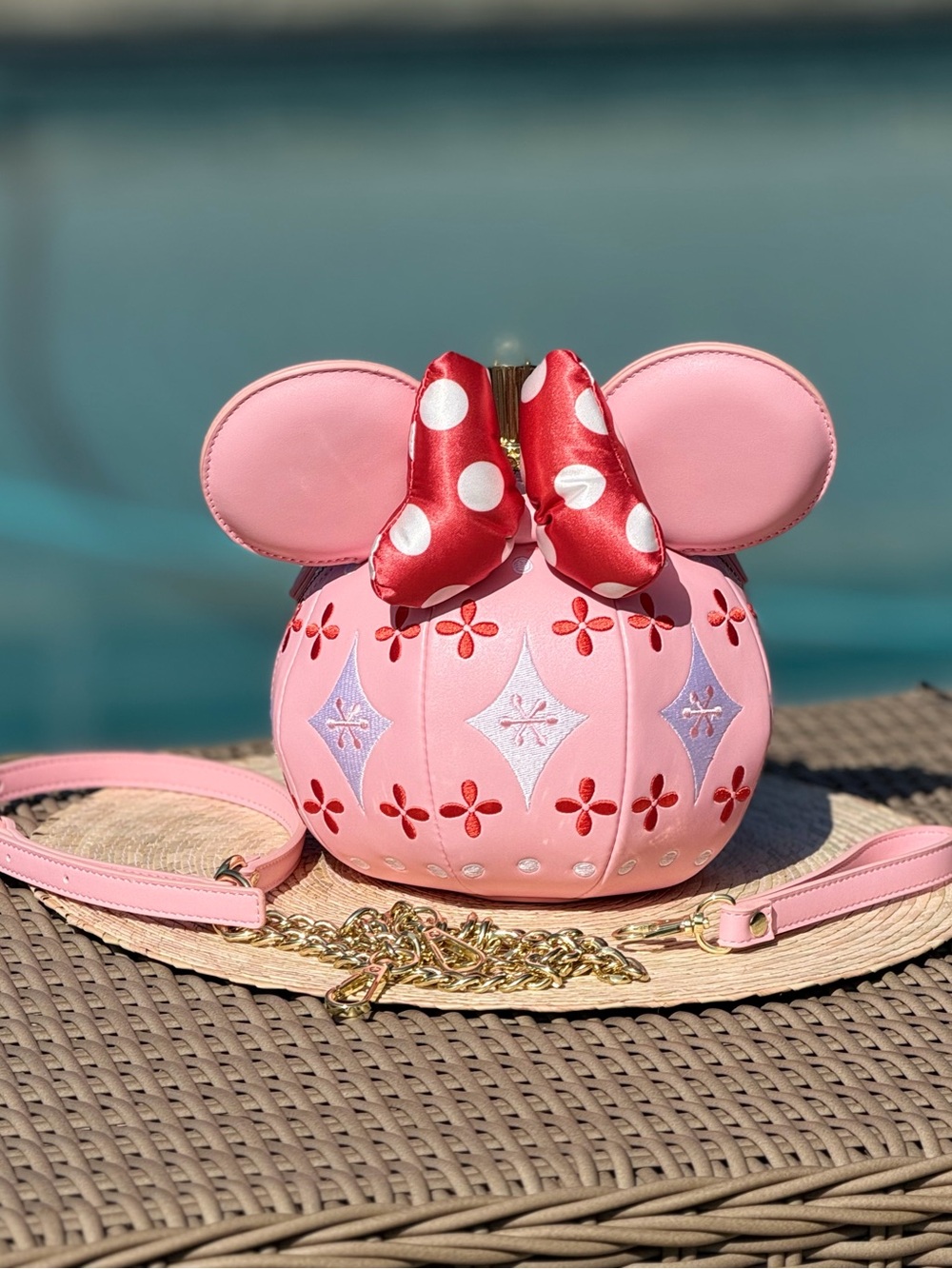 Disney Stitch Shoppe by Loungefly Pink Minnie Ornament Crossbody Bag
